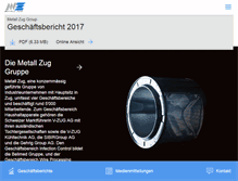 Tablet Screenshot of metallzug.ch